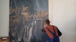 Поклейка фотообоев