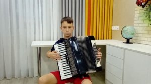 Песенка крокодила Гены на аккордеоне.