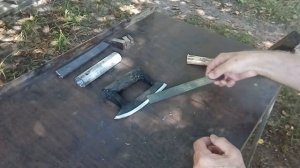 Самодельный нож-топор с обратным всадом