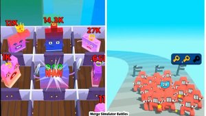 Merge Number Cube Maze + Alphabet Lore Run - Merge Simulator Battles DK