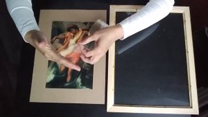 Имитация паспарту. Как быстро оформить картину.