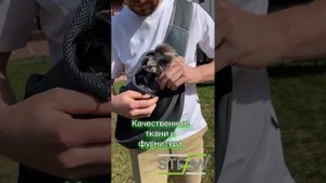Сумка-переноска слинг для домашних животных STEFAN, L 37x25, черный, PCB1326BLK