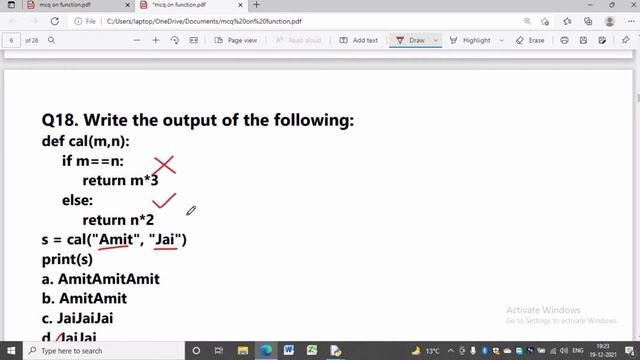 Working With Functions| MCQ  |Python Function important Questions| Class XII Computer Science|