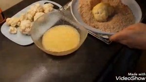 Цветная капуста в сухарях, приготовленная в духовке. Почти пп