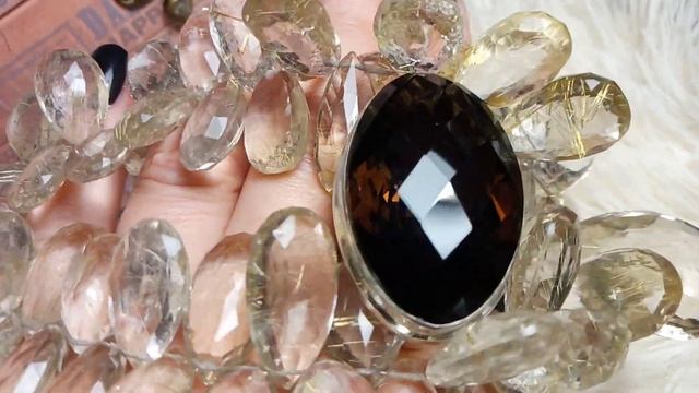 РАУХТОПАЗЫ ГИГАНТЫ КОЛЬЦА ? ? И ВОЛОС ВЕНЕРЫ, КОЛЬЕ В ОГРАНКЕ БРИОЛЕТ,?✨, ВОЛШЕБНАЯ КРАСОТА ??✨ смотреть онлайн