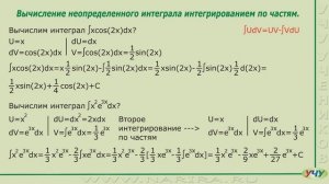 Вычисление неопределенных интегралов методом интегрирования по частям. (Интегралы - урок 3)