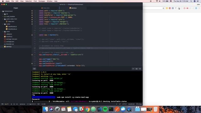 Create-react-app with ExpressJS смотреть онлайн