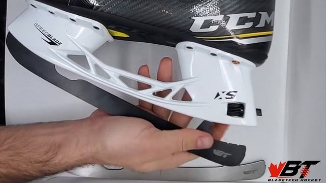 How to install new hockey skate blades on CCM Hockey skates - Speedblade XS holder смотреть онлайн
