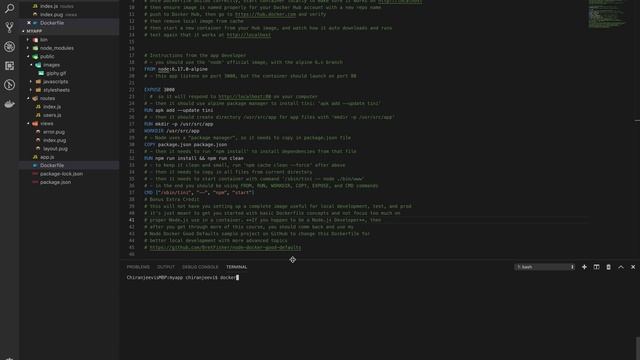 Docker create, build, tag & publish Docker Images with Node/Express.js app (Docker + Nodejs)