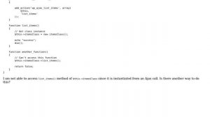 Wordpress: Calling a class method instantiated by ajax call in wordpress