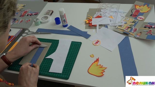 Открытка в технике скрапбукинг "Пожарная безопасность". Творческий мастер-класс для детей. смотреть онлайн