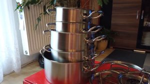 Скидки на кастрюли Fissler. Купили профессиональную коллекцию. Распаковка.. Немецкое качество.