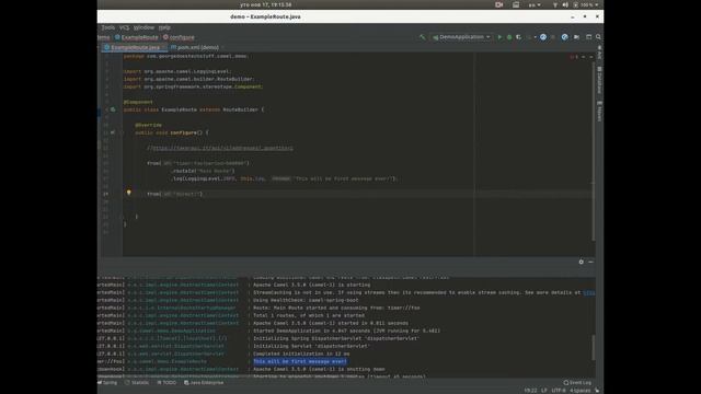 Apache Camel - Create a route смотреть онлайн