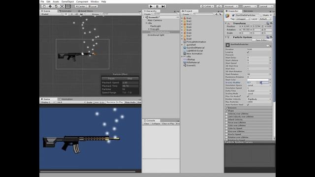 How to create Bullet Shell Extraction effect with Particle System in Unity game? Simple 2D tutorial смотреть онлайн