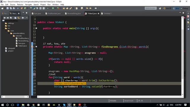 Java - Find anagrams in a list смотреть онлайн