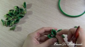 Диадема к костюму елочки своими руками. Канзаши. Мастер-класс