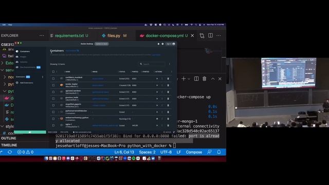 CSE 312 Docker and docker-compose Examples and Testing Monday, February 13, 2023 смотреть онлайн