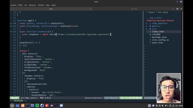 CONSUMINDO APIs NO REACJS USANDO A FETCH API!