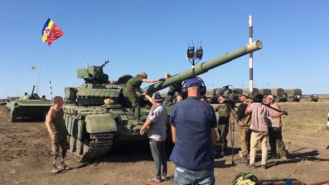 На съемочной площадке фильма «Ополченочка»