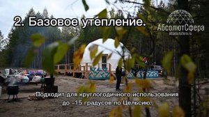 Варианты утепления геокупола / Летний сферический шатер / Зимний геокупол