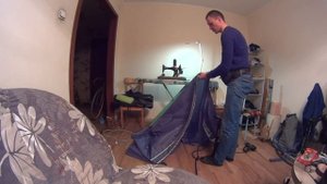 Попытка №1 сделать палатку с надувным каркасом из велосипедных камер