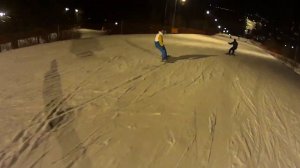 Степаново, спуск на сноуборде.