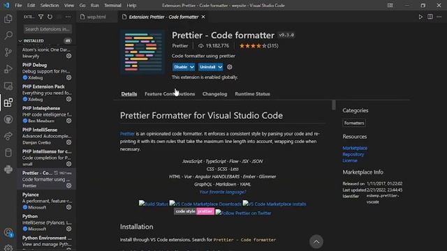 #Code formatting with Prettier( Code formatter )in Visual Studio code..