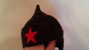 Вязаная буденовка)) шапочка крючком