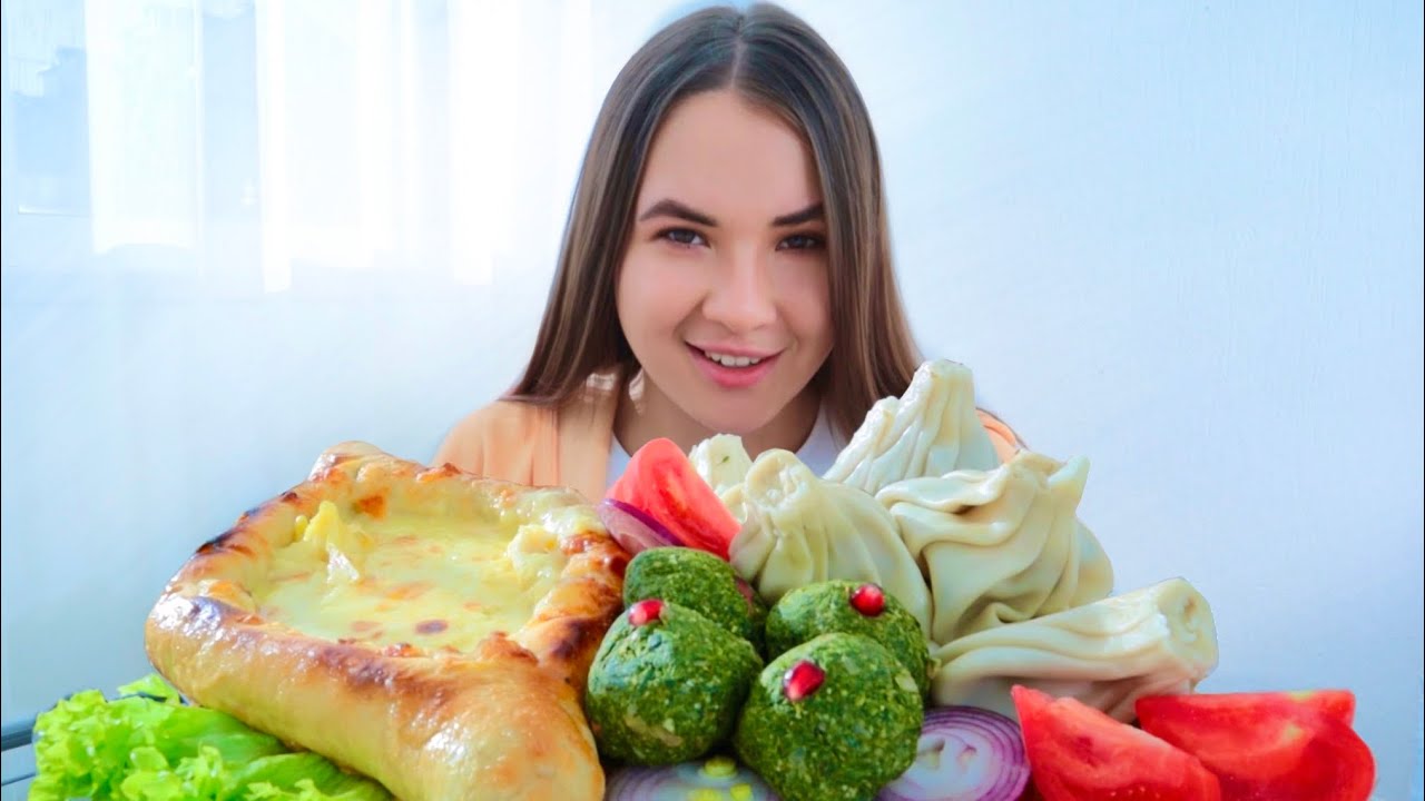 МУКБАНГ сложный разговор хачапури хинкали пхали ЖизньПодписчиков khachapuri khinkali phali mukbang