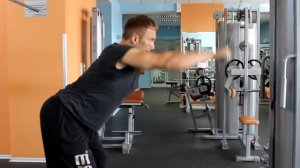 Пуловер в блочном тренажере. Спина