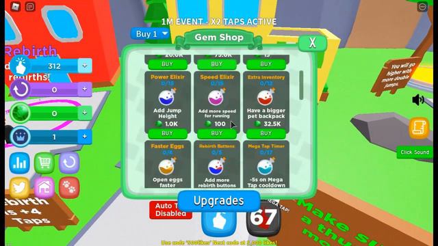 Новый симулятор клика в роблоксе! Сделал супер рибитх! Tapping Masters! смотреть онлайн