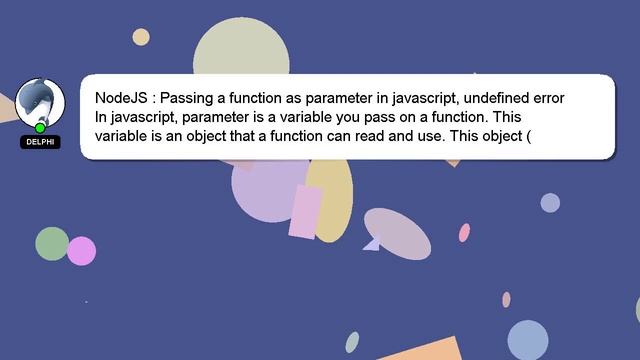 NodeJS : Passing a function as parameter in javascript, undefined error