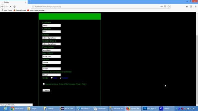 Temple Online Booking in Java