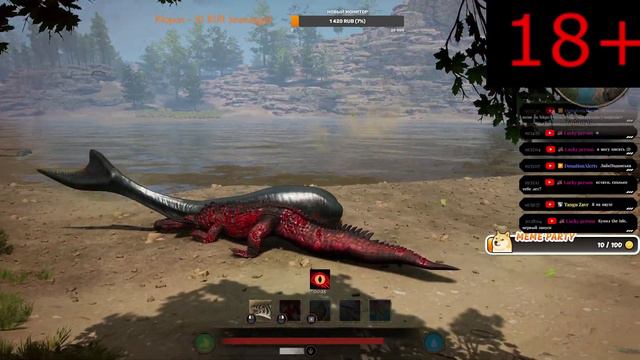 Path of Titans: Селёдка раздаёт лещей! (Мозазавр ) Mosasaurus solo vs deino смотреть онлайн