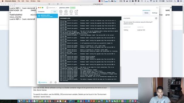Docker + SOS [SQL Operations Studio] + SQL Server no Linux смотреть онлайн