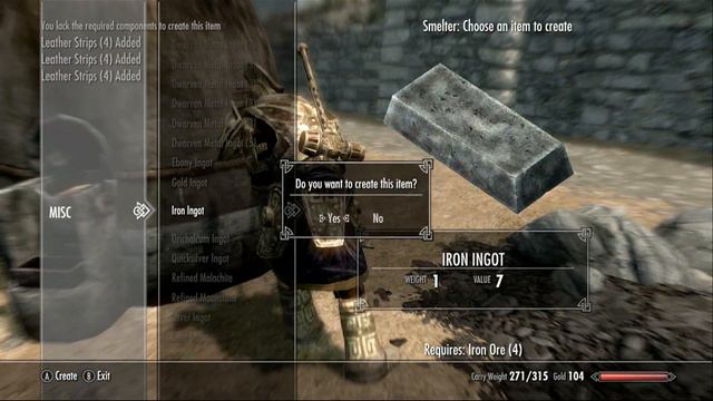 Skyrim: How to rank up blacksmithing fast