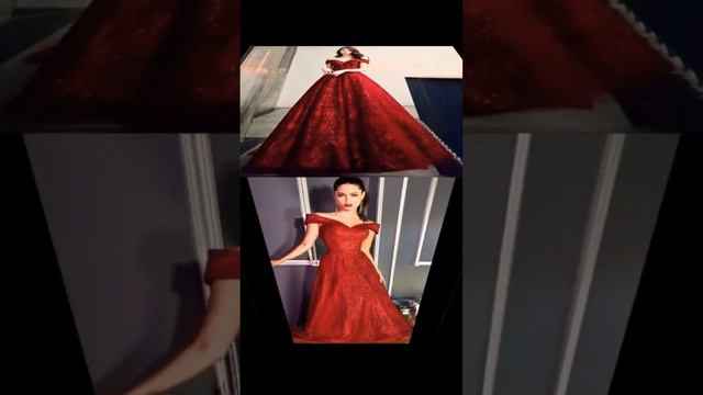 red wedding dress shortvideo