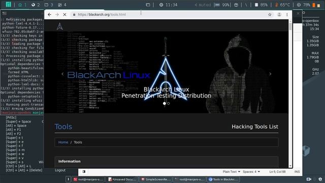 ManjaroOs | Install BlackArch Tools 2019 смотреть онлайн