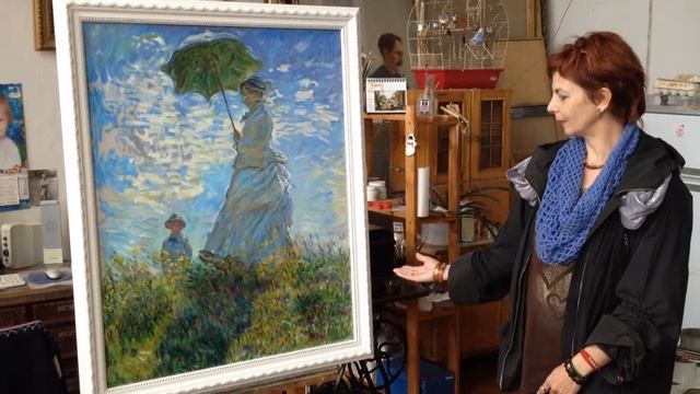 Клод Моне «Прогулка (Дама с зонтиком)» отзыв Ларисы о копии картины смотреть онлайн