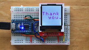 ST7735 LCD via STM8S103F3