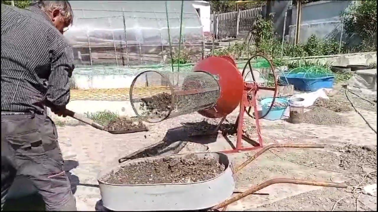 Приставка к бетономешалке для просеивания песка, земли, торфа и тд смотреть онлайн