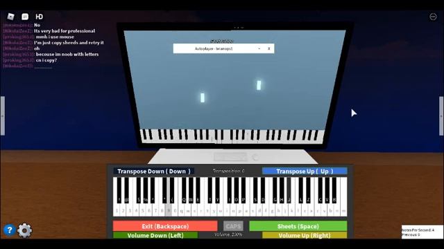 [AUTOPLAYER] ROBLOX/Virtual Piano - Corpse Party - Music Room смотреть онлайн