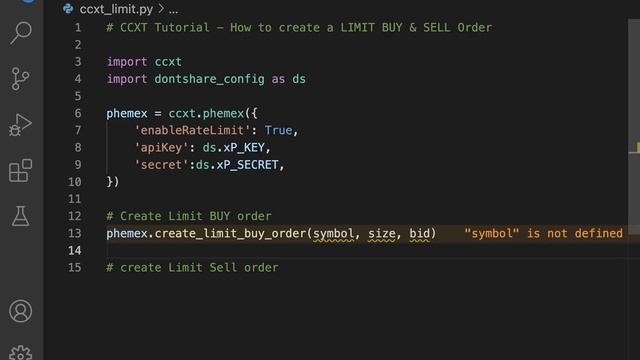 CCXT Tutorial - How to create LIMIT Buy & Sell Orders (in python)