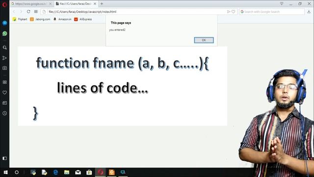 6.Functios in javascript Built-In,User Defined- Connecting HTML and Javascript