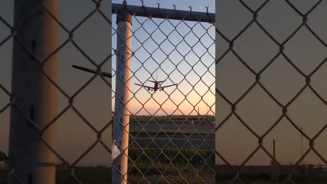 Plane Landing at Pierre Elliot Trudeau Airport in Montreal