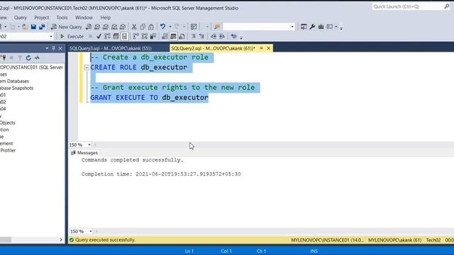 SQL Server Database Role For Store Procedure Execution | SQL Server Store Procedure Execution Issue