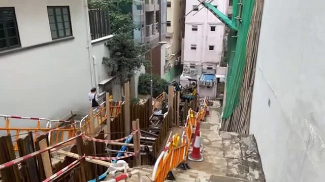 Lunch Hour and Old Buildings in Wan Chai