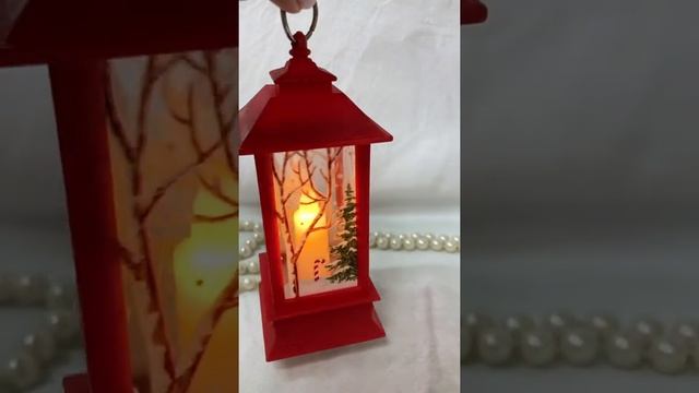 Светодиодная свеча в подсвечнике с рисунком Дед Мороз новогодний подарок