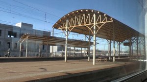 Предпортовая-Броневая (из окна электропоезда)