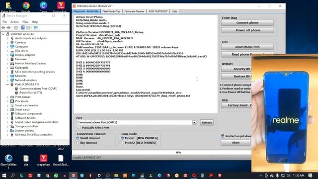 SPD Unisoc cpu factory reset frp done by umt tool one click